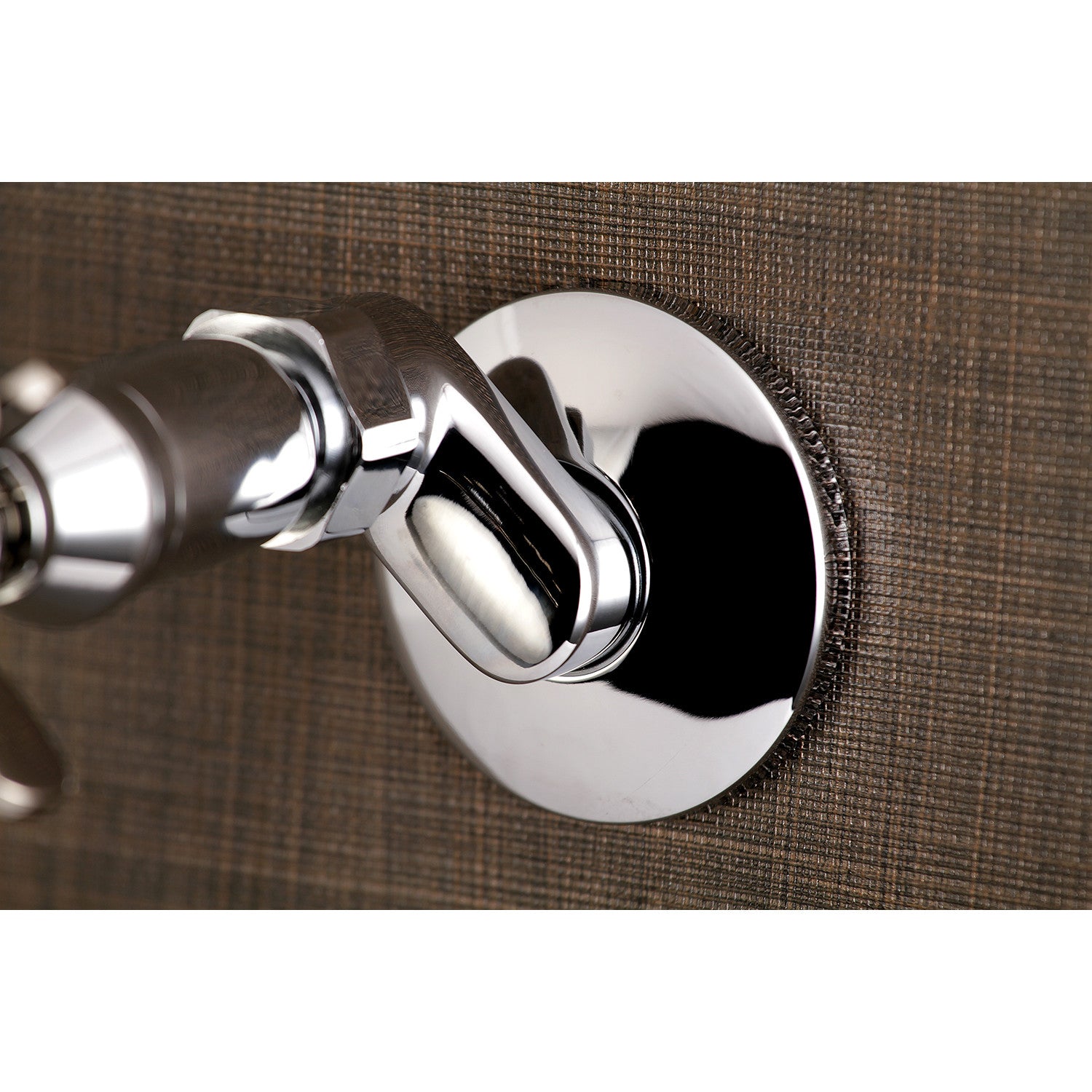 Kingston Heirloom KS115C - Essex Double-Handle 2-Hole Wall Mount Bathroom Faucet, Polished Chrome — thumbnail 3